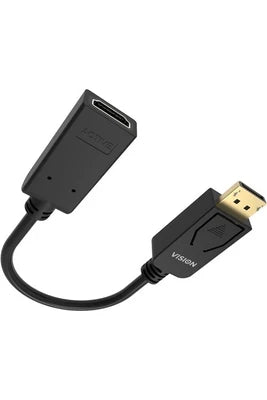 Adaptateur professionnel noir DISPLAYPORT vers HDMI VISION